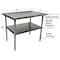Bk Resources Work Table 16/304 Stainless Steel With Stainless Steel Shelf 48"Wx24"D CVT-4824 - alternate 4
